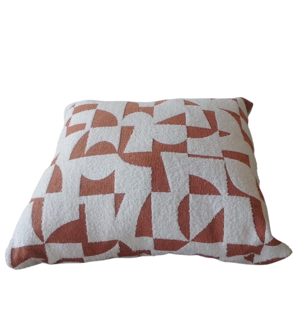 Geometric Pattern Decorative Pillow - Modern Neutral Tones